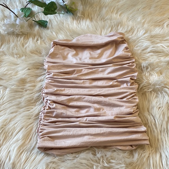 Pink Ruched Tube Top - Picture 4 of 6